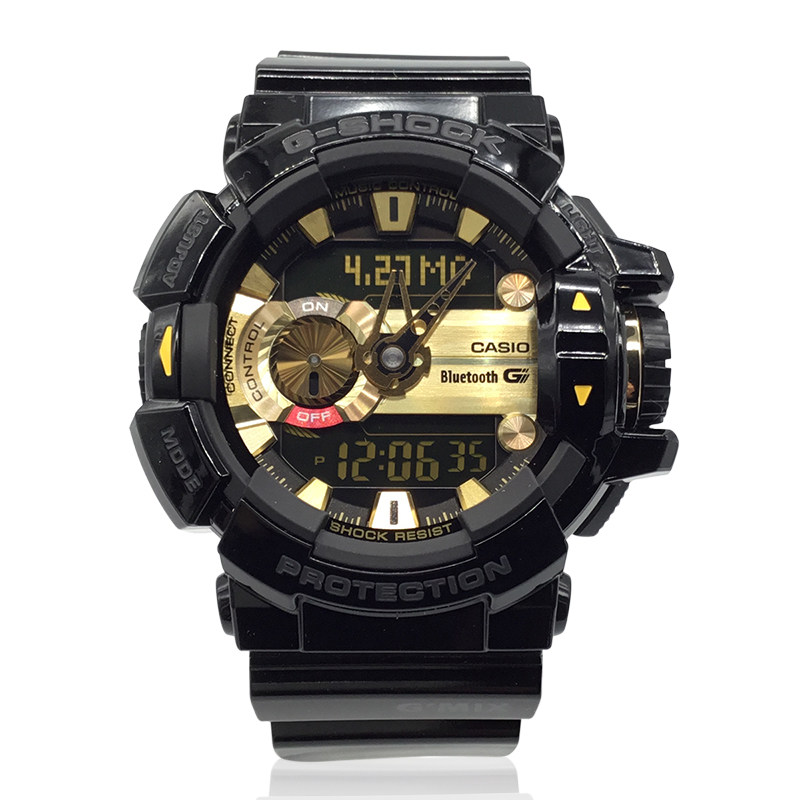 卡西欧casio大表盘限量版蓝牙防水学生运动男士腕表gba-400-1a9