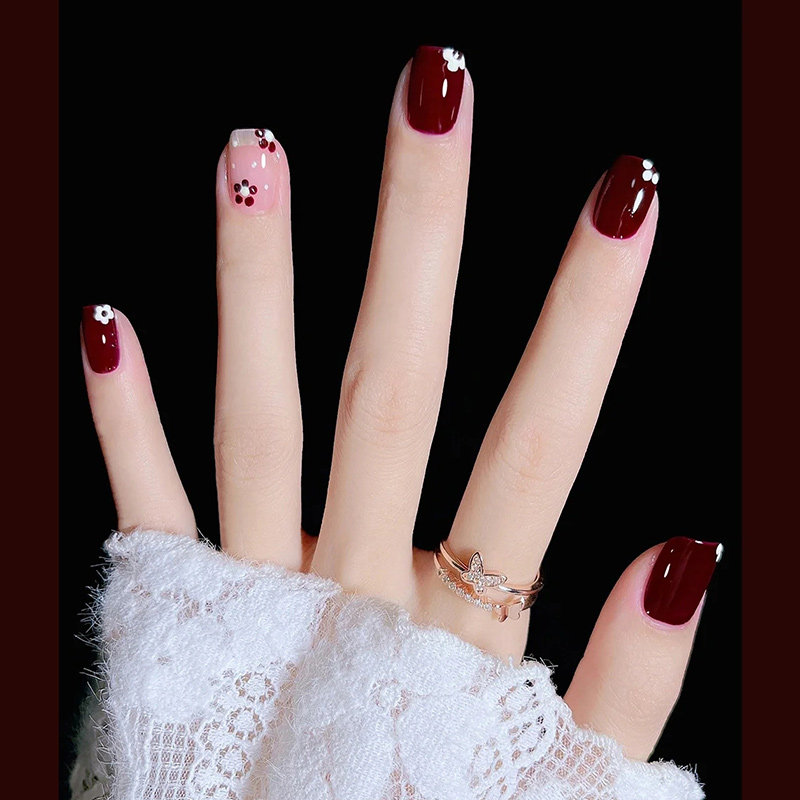 甲油胶2021年新款秋冬流行新年车厘子酒红色指甲油胶光疗美甲专用