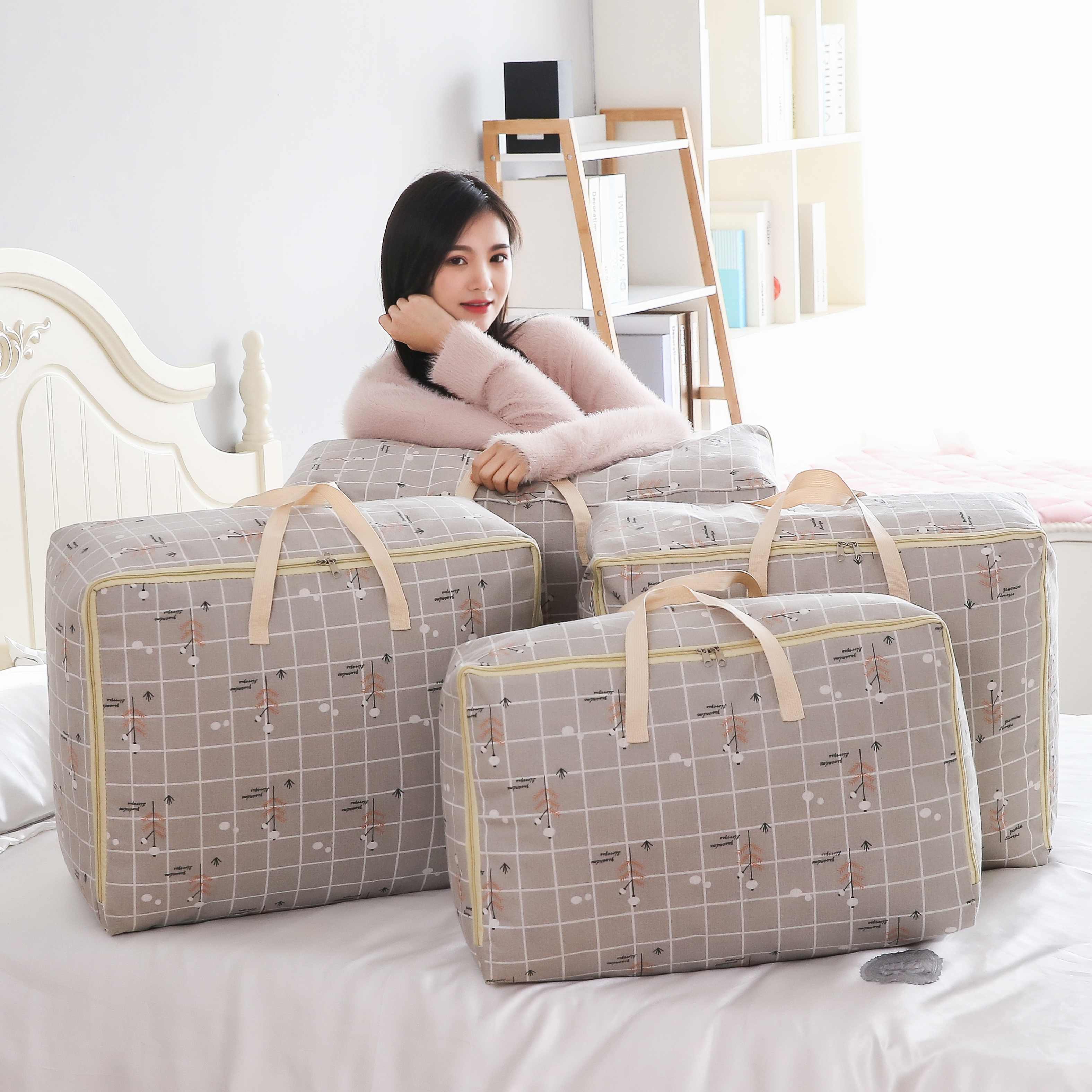 学生装衣物棉麻打包袋行李收纳袋大袋子防潮