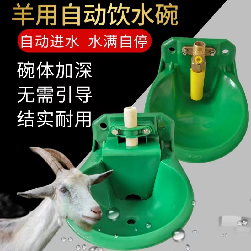 羊用自动饮水碗加厚羊自动饮水器铜阀门喂水喝水碗神器自动饮水槽