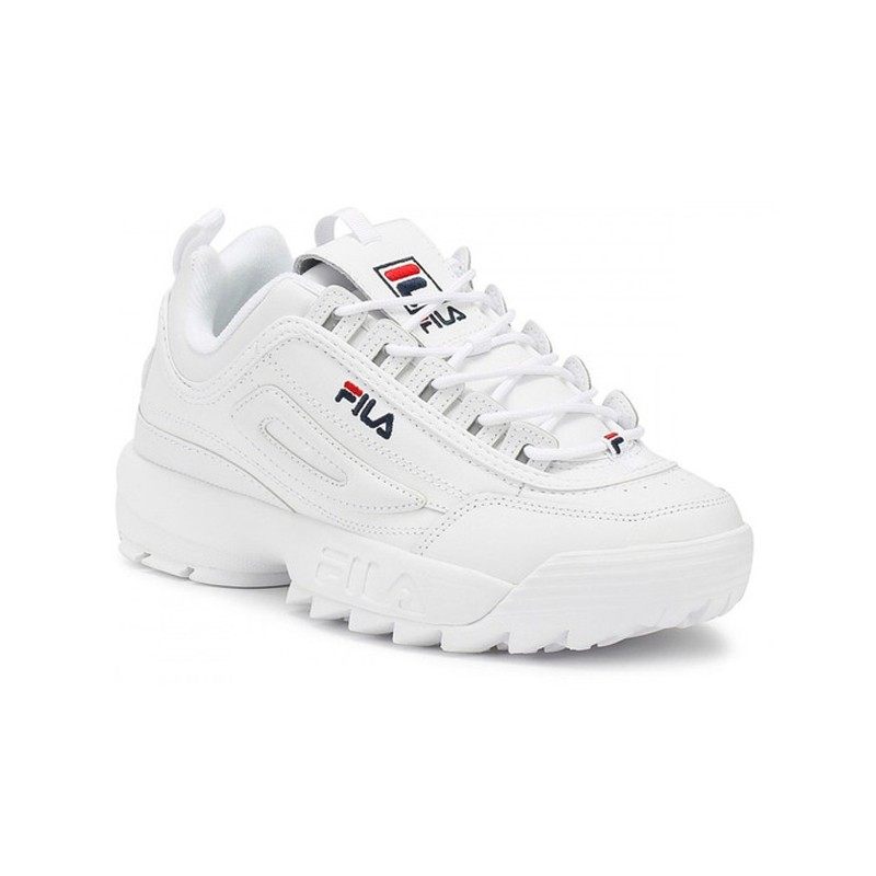 fila/斐乐女鞋老爹鞋破坏者款经典厚底复古时尚休闲运动白鞋正品