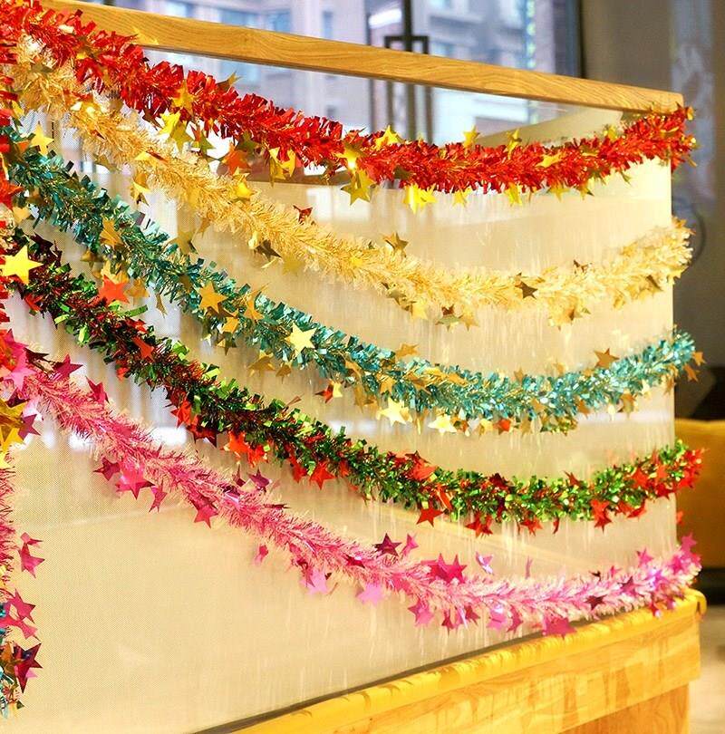 彩带幼儿园教室装饰用品彩条六一舞蹈装饰亮金金彩带拉花