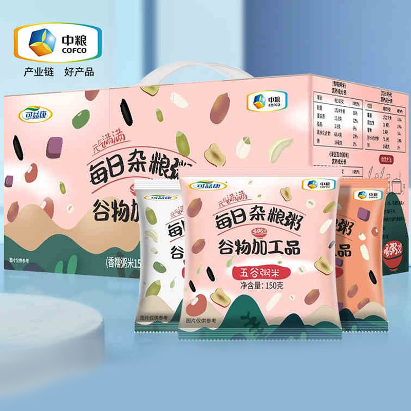 (买二发三)每日五谷杂粮粥 小包装五谷绿豆百合香糯粥中粮可益康在类目 咖啡/麦片/冲饮, 食补粉粉, 杏仁粉中 - 来自Buy2taobao.com提供专业的淘宝代购服务