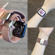 适用iwatchs10手表带applewtch编织applewatch9/8表带磁吸女生苹果手表s10版s9新款s8s7高级感s6s5秋冬女款se