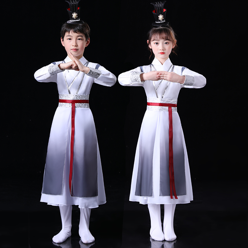 壮志少年儿童演出服国学汉服舞蹈服女童六一舞台表演服男童中国风