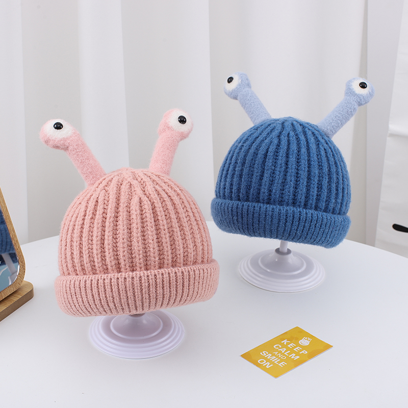 亲子毛线帽舒适可爱保暖耳朵会响创意男女宝宝针织帽新款儿童冬帽