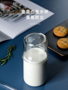 玻璃水杯茶杯ins风杯子大容量家用高硼硅网红女夏果汁杯冷水壶