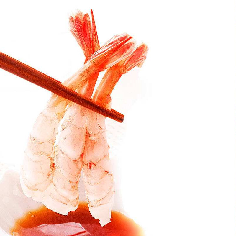 新鲜即食北极甜虾刺身30尾盒装凤尾虾仁 去头去壳寿司虾