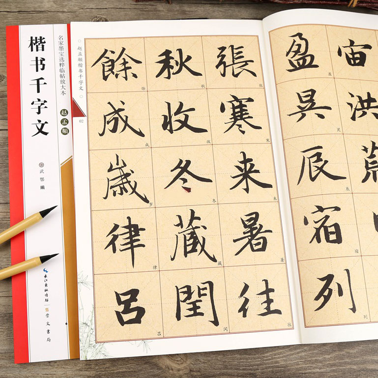 赵孟頫楷书千字文名家墨宝选粹临帖放大本武鄂简体旁