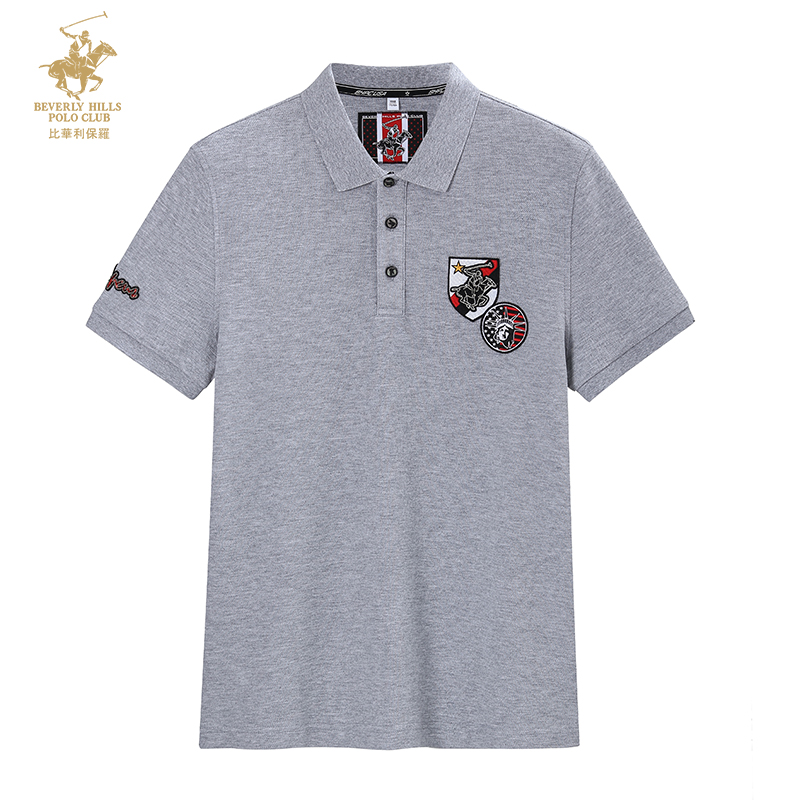 比华利保罗夏季新品短袖polo衫男时尚休闲翻领男式上衣