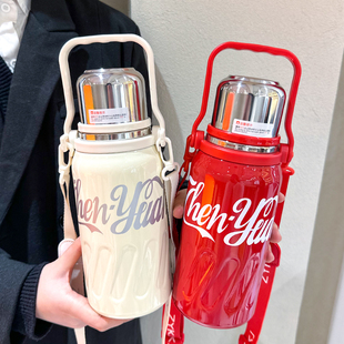 大容量保温杯可口可乐网红新款316不锈钢保温壶男女学生运动水杯