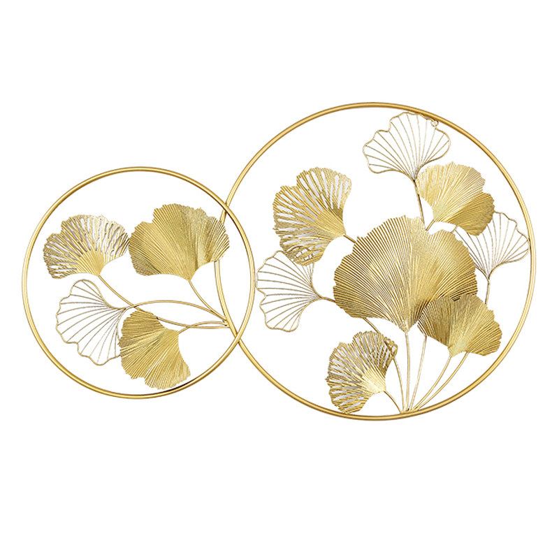 新中式创意床头挂件铁艺简约壁挂轻奢房间卧室电视背景墙面上装饰