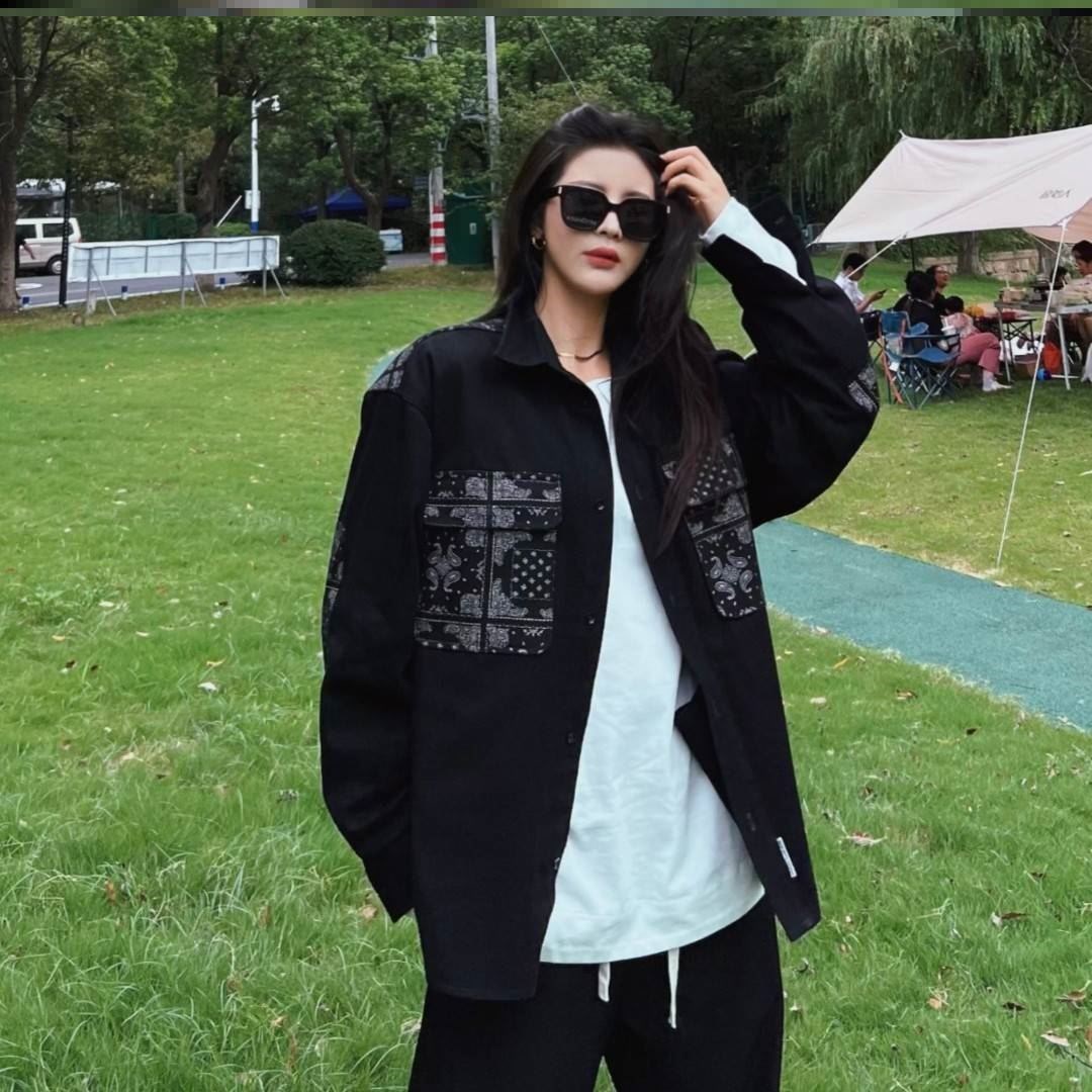 北木先生服饰2022秋冬新款情侣款民族风印花衬衫外套夹克gs1250潮