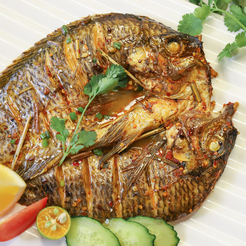 勤富麻辣烤鱼半成品菜香茅草烧烤速食腌制鱼片冷冻水产罗非鱼火锅