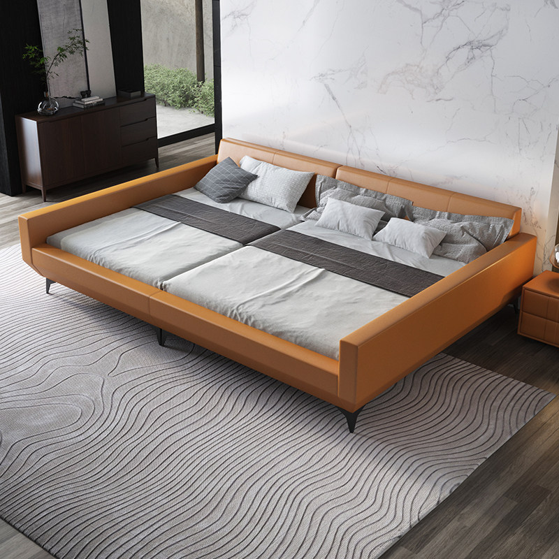 二胎亲子床主卧特大榻榻米意式三人四人超大床2.7米3米拼接加宽床