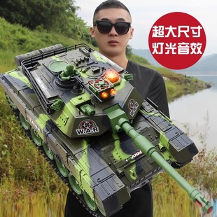 超大号履带式遥控坦克可发射双人对战遥控汽车男孩六一儿童节玩具