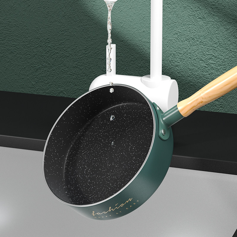 麦饭石平底锅小煎锅不粘锅小号宝宝辅食煎蛋锅迷你家用燃气灶适用