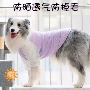 狗狗防晒衣服大型犬夏季薄款防掉毛夏天凉凉衣边牧萨摩耶透气背心