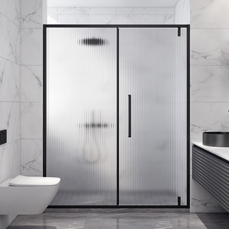 原素浴室隔断极简窄边可定制长虹一字型平开淋浴房卫生间干湿分离