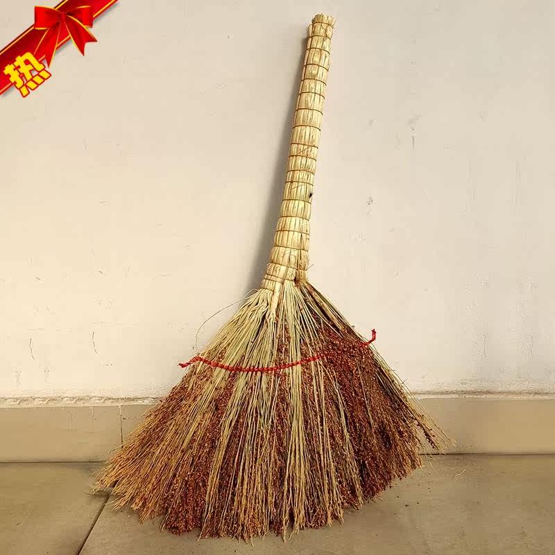 高粱扫把无籽_手工扫帚扫把硬毛高粱净苗扫地笤帚天然款无籽物业环卫