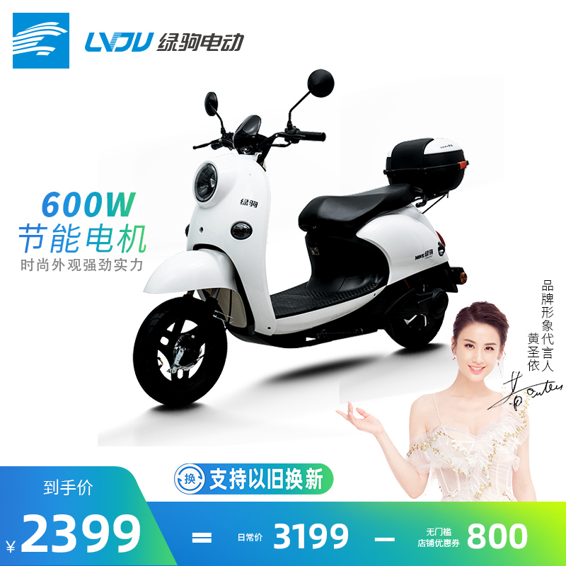 绿驹熊猫电动轻便摩托车60v代步车