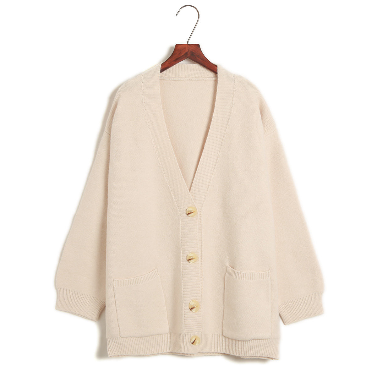 很仙的网红毛衣外套女宽松中长款秋装新款慵懒风针织开衫厚外搭