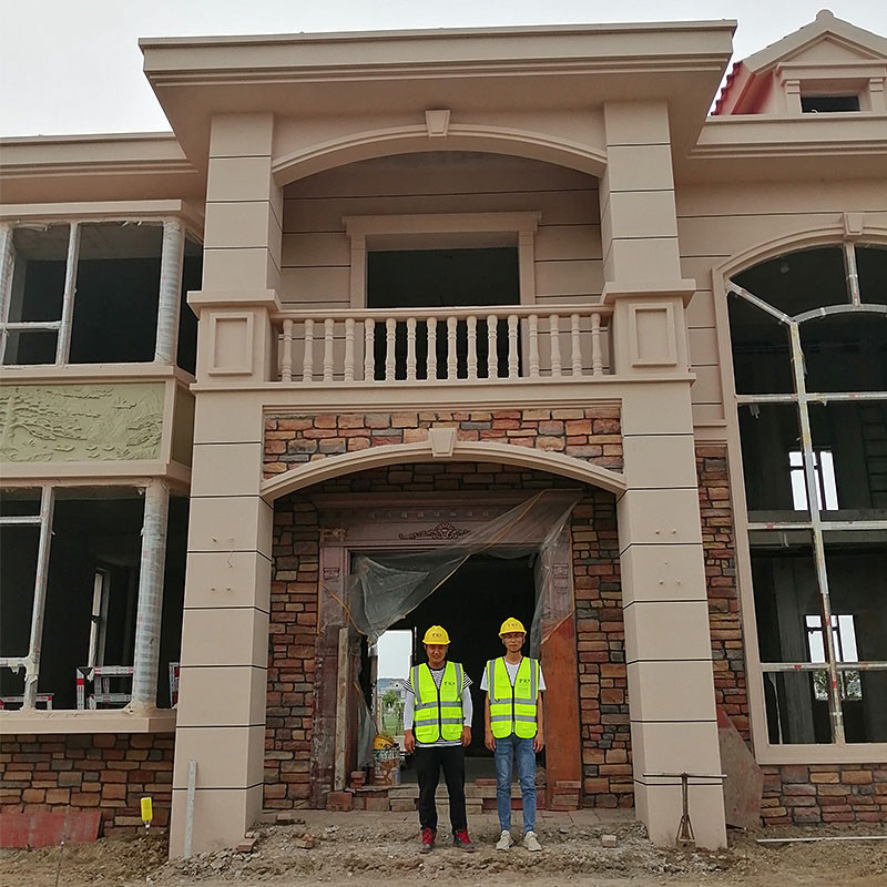 网红二层小楼真的房子设计图新款农村自建房小洋房别墅图纸2205半