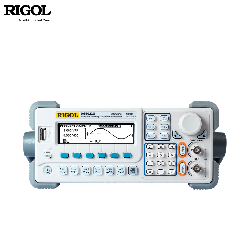 普源rigol任意波形函数信号发生器25m频率方波脉冲信号源dg1022u