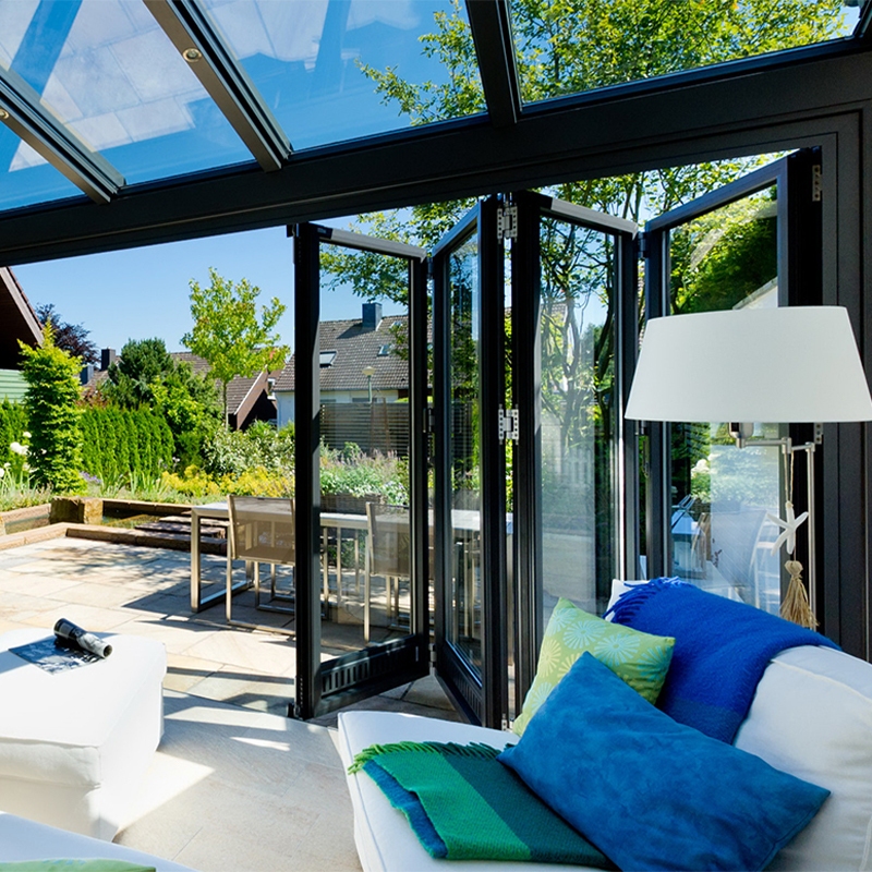 金凯威盾门窗阳光房异形顶定制别墅封阳台花园露台玻璃房天井窗户