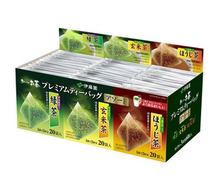 日本进口伊藤园绿茶玄米茶焙茶冷热水都可茶袋108g(1.8g×60包)