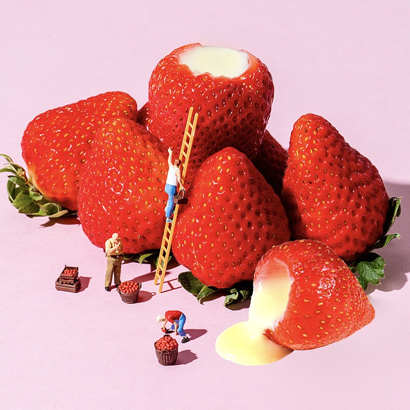 sunices圣纳茜斯炼乳草莓网红水果草莓24枚