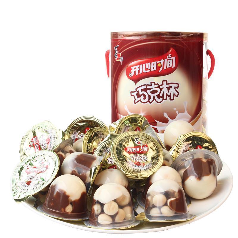 星球杯 桶装 喜之郎_喜之郎开心时间巧克杯桶装720g巧克力饼干星球杯
