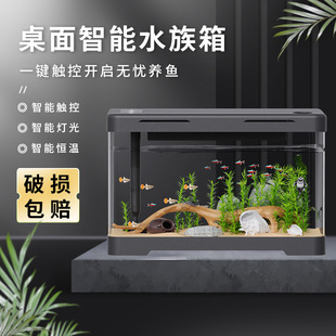 压克力鱼缸懒人透明客厅小型造景制氧过滤水泵桌面电视柜旁金鱼缸