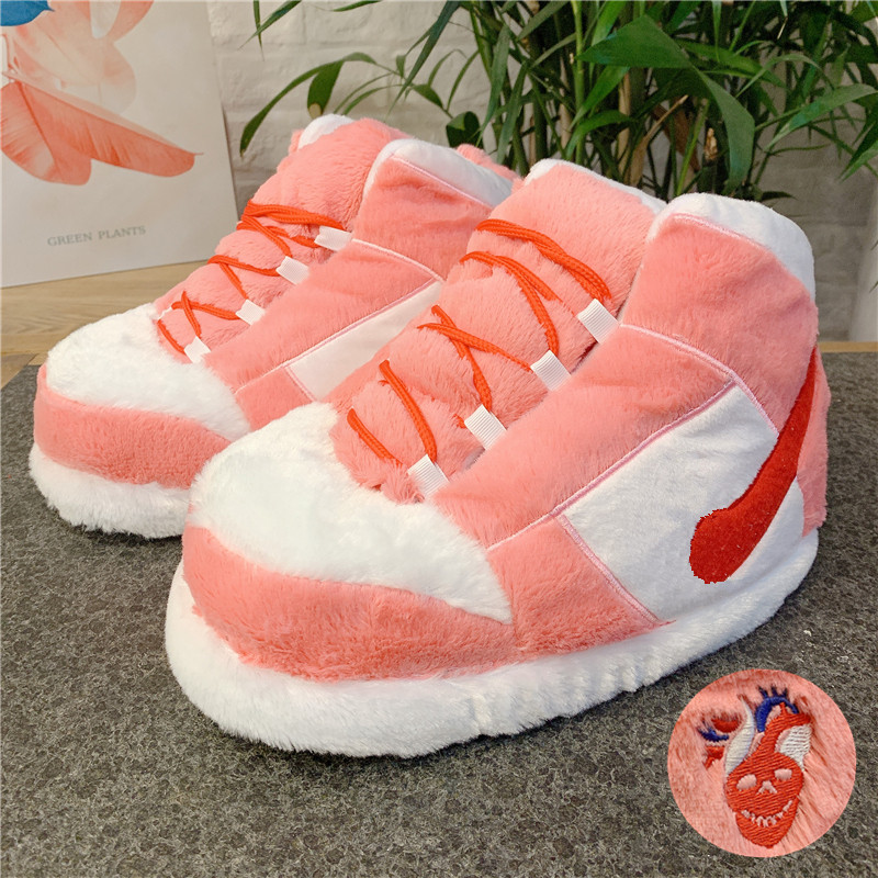 胖aj拖鞋棉搞怪椰子面包女防滑沙雕情侣保暖胖胖a锥毛毛粉色大棉