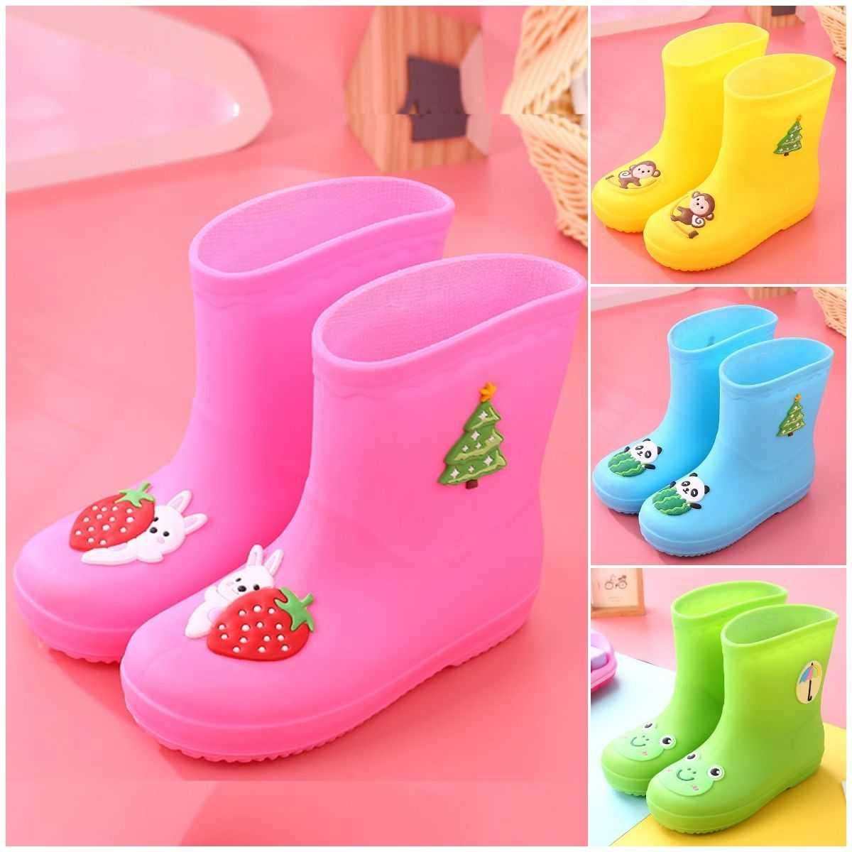 儿童雨鞋3岁小孩卡通防水4岁男童女童水靴雨靴