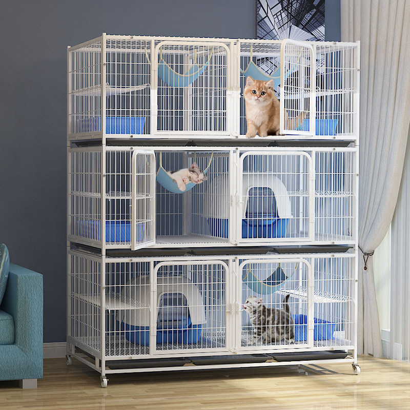 猫笼子繁殖笼三层宠物店寄养笼带隔断双层繁育笼猫舍子母笼鸽子笼