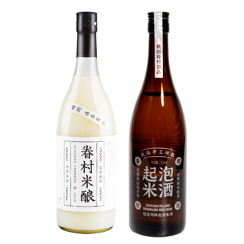 桃园眷村米酿起泡米酒2瓶