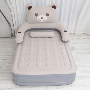 气垫床单人充气床垫打地铺懒人床加厚小熊临时户外露营折叠充气床