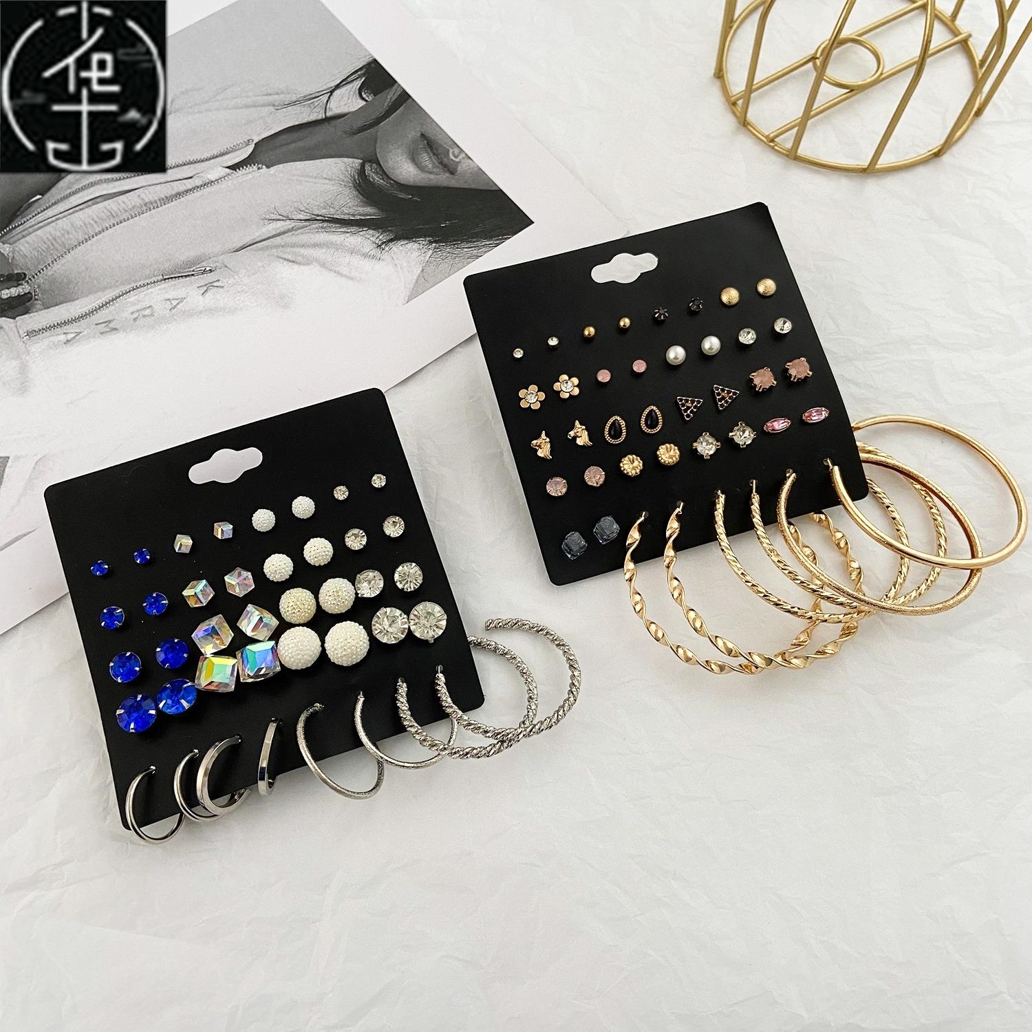 欧美耳环女耳钉 women Europe America retro set earrings studs