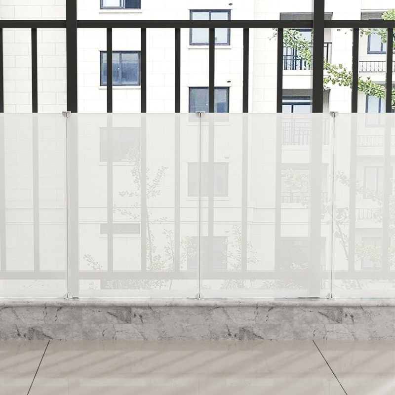 阳台防风挡板隔板磨砂塑料板窗户封闭神器宠物防护栏防盗网遮雨板