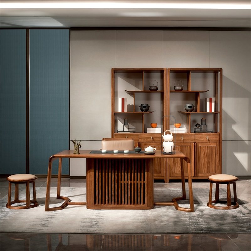 南洋胡氏 乌金空间vvo7s60茶桌1800*750*680 现代意式轻奢