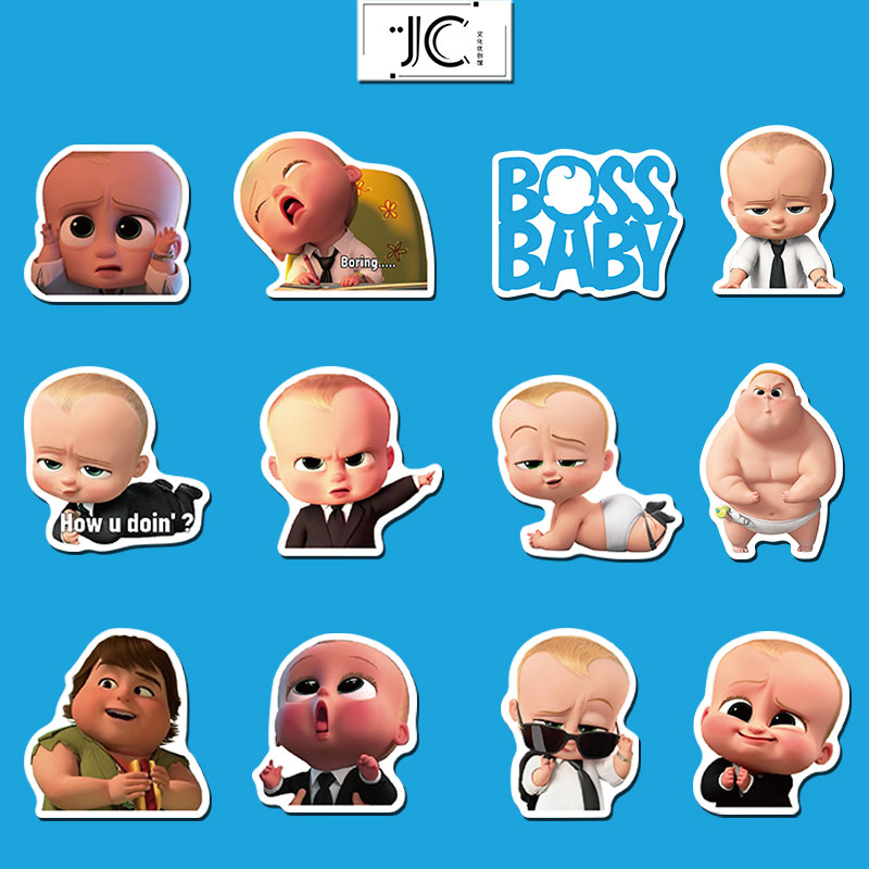 50/100张动画片The Boss Baby宝贝老板涂鸦贴纸笔记本电脑贴画