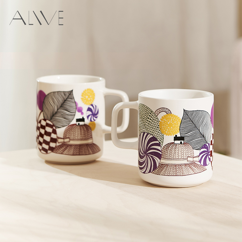 Alive蝶舞 马克杯茶杯高颜值芬兰家用大容量咖啡杯水杯生日礼物
