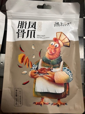 遇上鲜柠檬酸辣无骨鸡爪即食脱骨网红零食小吃泡椒麻蒜香袋装凤爪