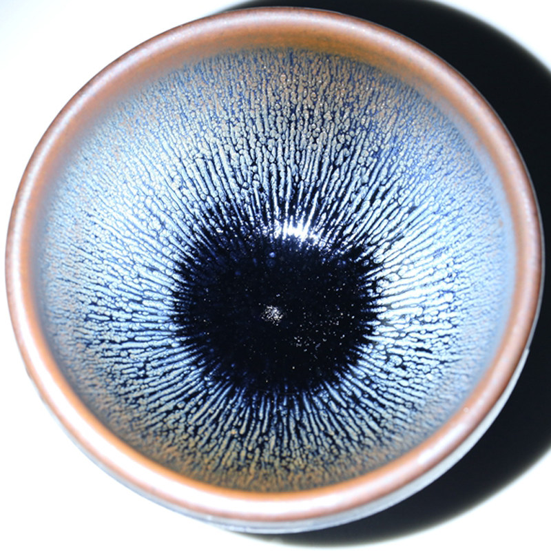 新生代建盏工艺师 陈国文 精美【束口银毫盏】 11199