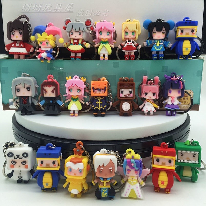 迷你世界书包挂件吊坠钥匙扣可爱公仔挂饰挂链卡通皮肤叶小龙人偶