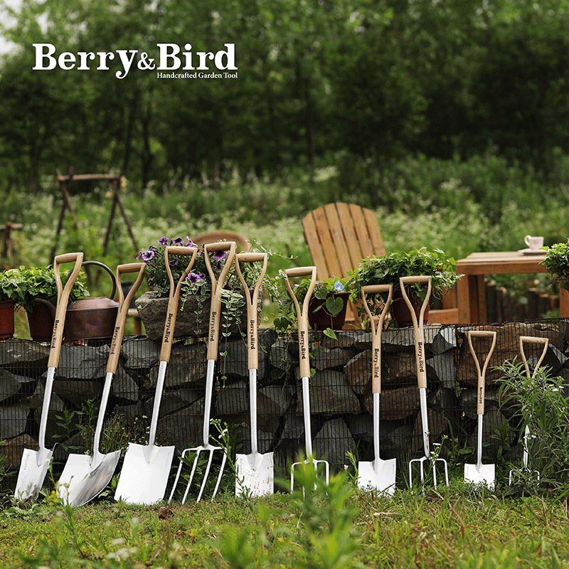 英国BerryBird园艺加厚匠心不锈钢铲子种植挖土种花工具家用农用