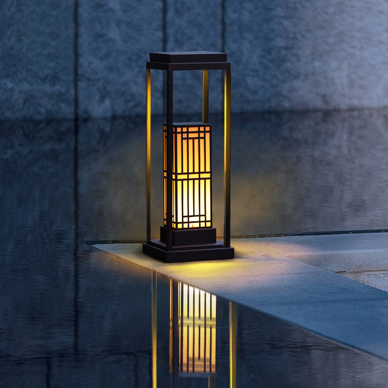 新中式庭院灯户外太阳能草坪灯防水别墅花园灯公园景观古典中式灯