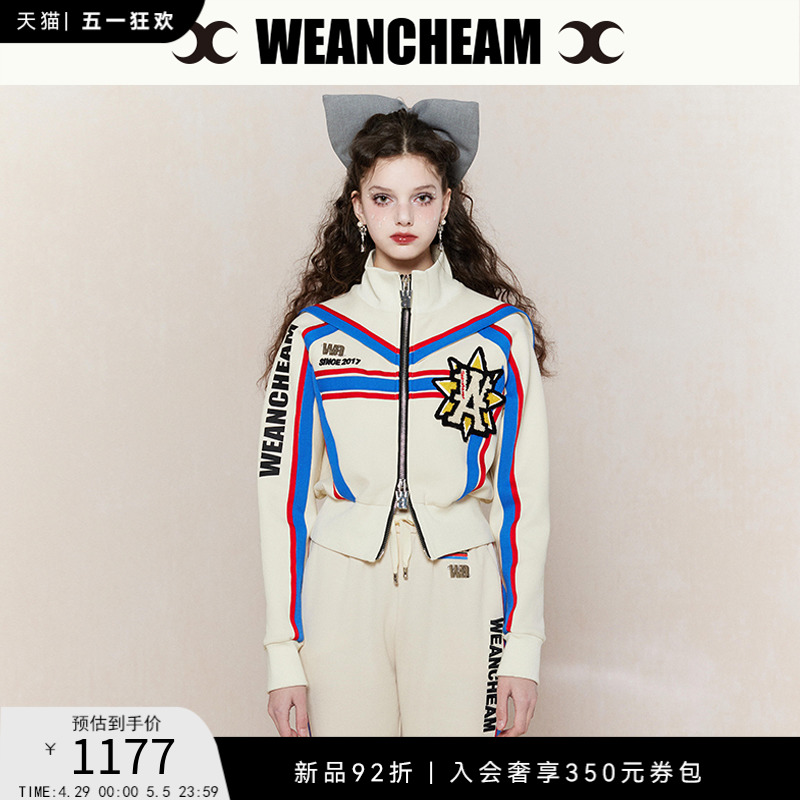 WEancheAM/未未姆  24SS春夏新品机车短外套女海军领机能风上衣