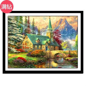 油画风景钻石画图片